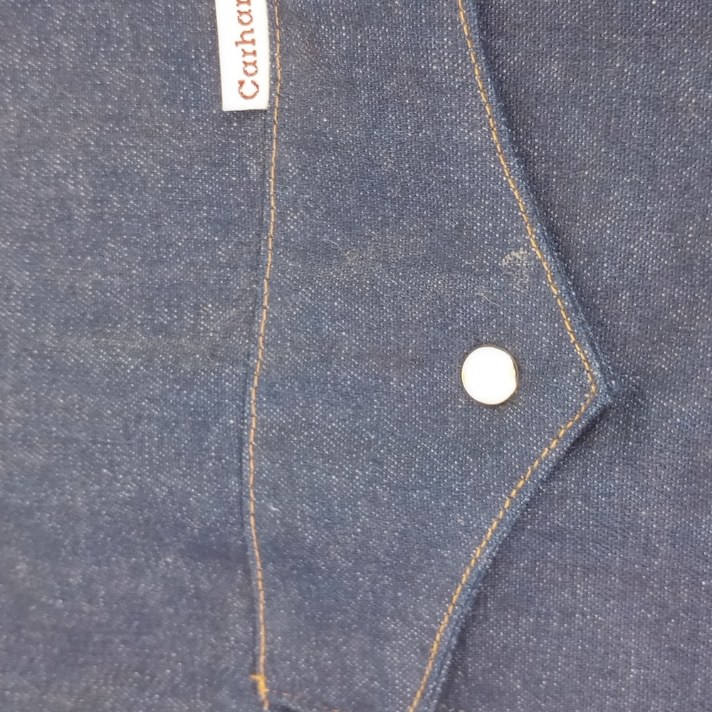 Carhartt Western Shirt 8.5oz Cotton Heavy Duty Pearl Snap Size 20x36 (3x-4x) - Picture 8 of 11